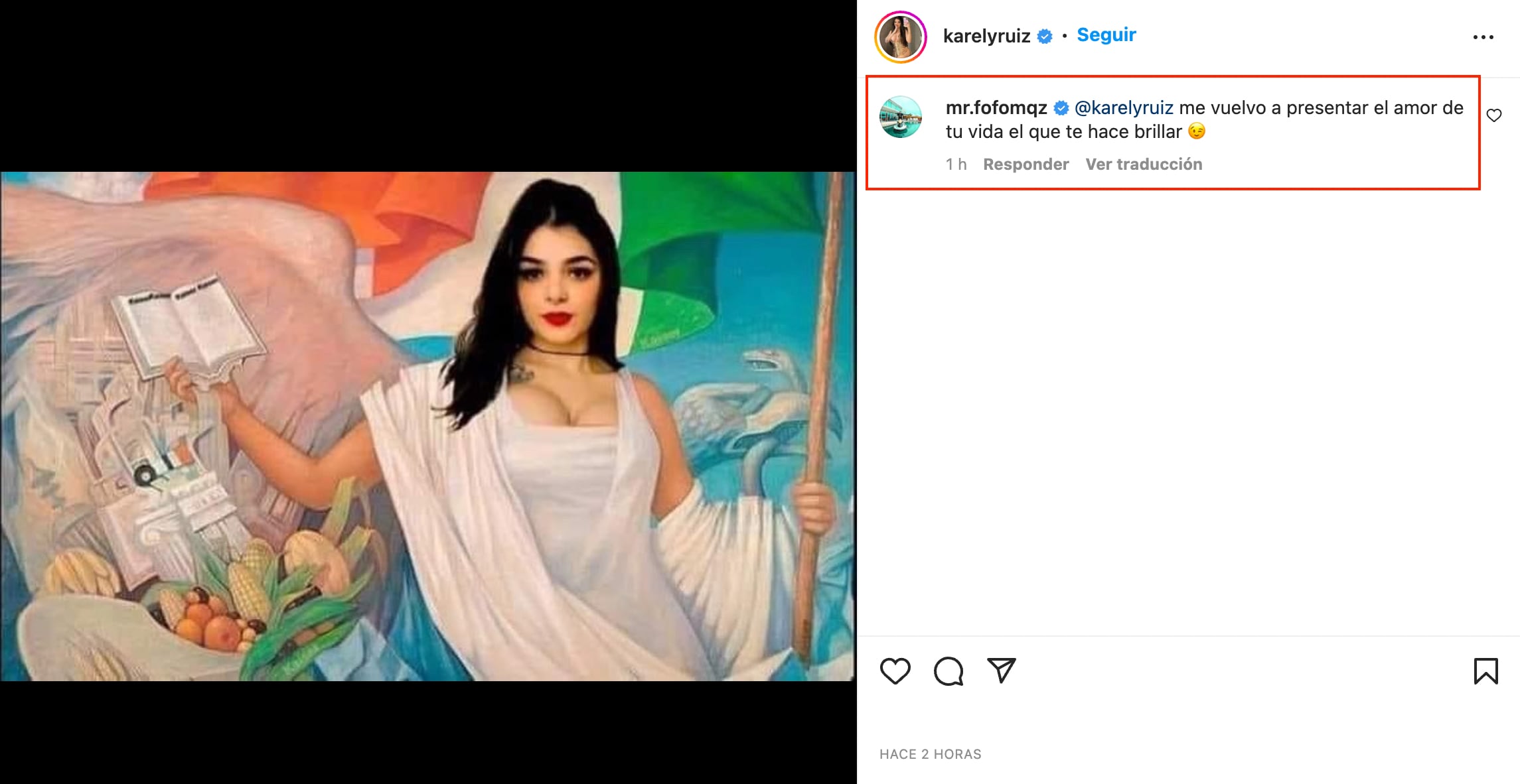Fofo Márquez comenta foto de Karely Ruiz