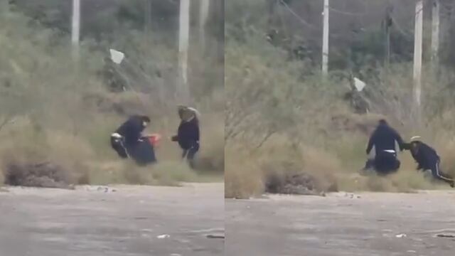 El video de policías de tránsito golpeando a trailero en Ciénega de Flores, carretera a Nuevo Laredo