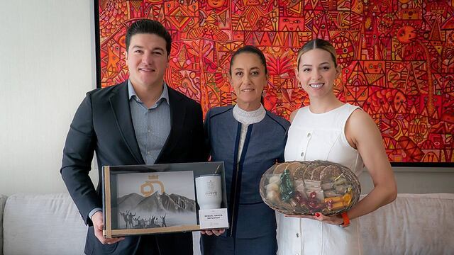 Claudia Sheinbaum visitó al gobernador Samuel García y Mariana Rodríguez