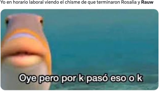 Memes lloran la ruptura de Rosalía y Rauw Alejandro