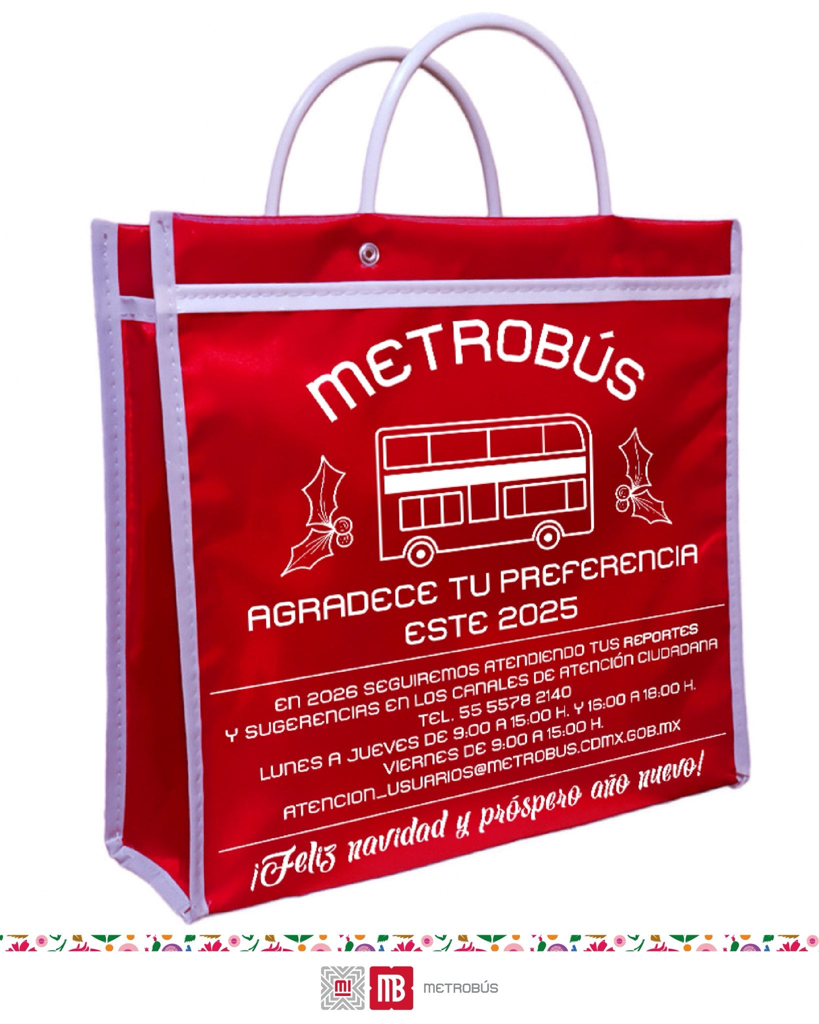 Metrobús CDMX y su bolsa navideña