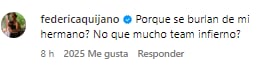 Federica Quijano defiende a Apio Quijano el team infierno en La Casa de los Famosos México.