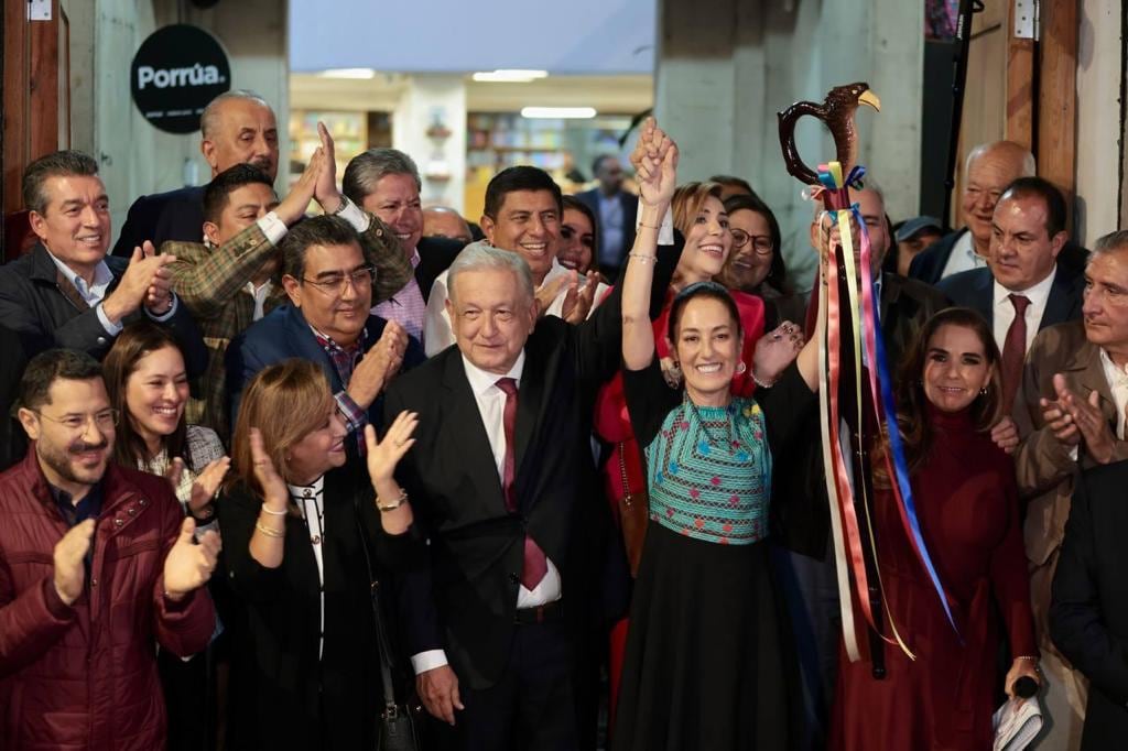 Claudia Sheinbaum, con el Bastón de Mando en mano, dio su primer discurso; esto dijo