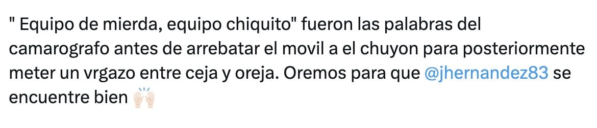 Agreden a Jesús Hernández "el Chuyón"