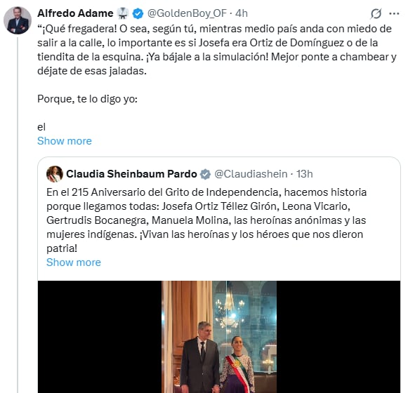 Mensaje del falso Alfredo Adame