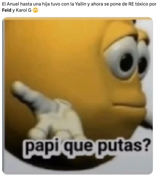 Memes tunden a Anuel AA por tirarle de nuevo a Feid