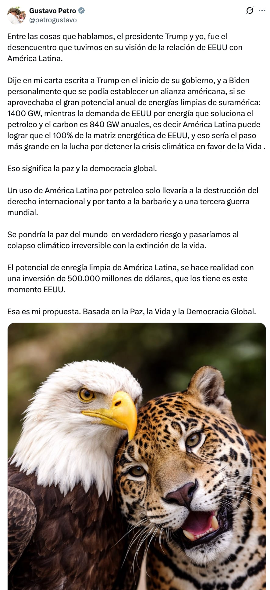 Presidente de Colombia confirma acercamiento con Donald Trump