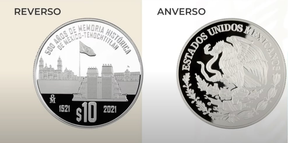 Moneda de 10 pesos México-Tenochtitlan