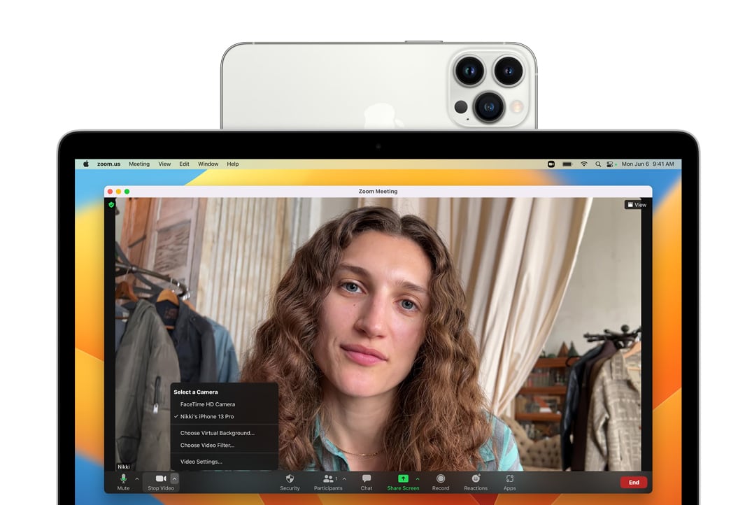Apple dejará usar el iPhone como cámara web en la MacBook