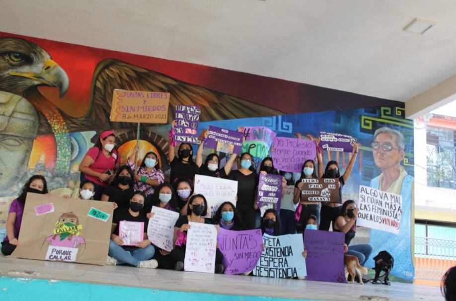 Astrid marchando en Minatitlán