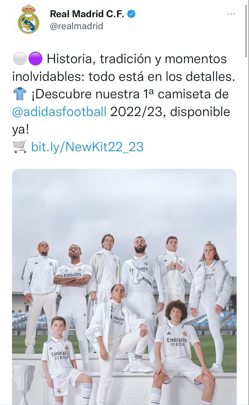 Kenti Robles apareció en la presentación del nuevo uniforme del Real Madrid.