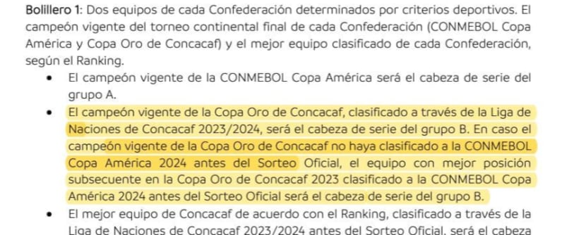 Reglamento Copa América