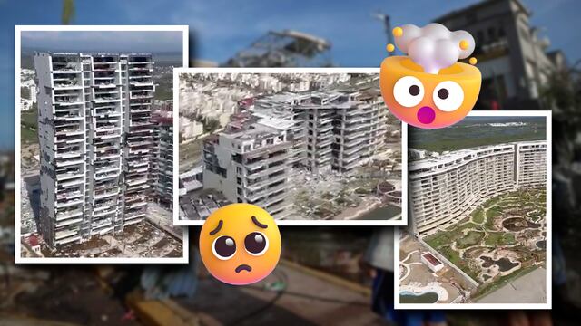 El huracán Otis provocó que algunos edificios de hoteles de la zona Diamante quedarán inservibles.