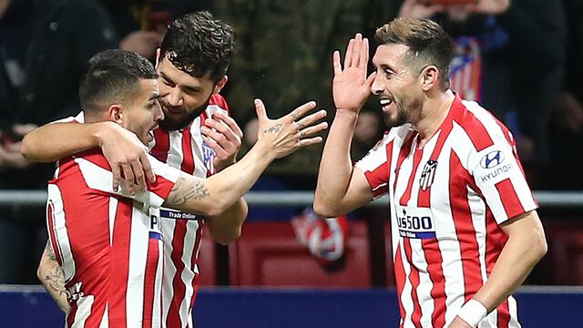 HH celebra el gol colchonero