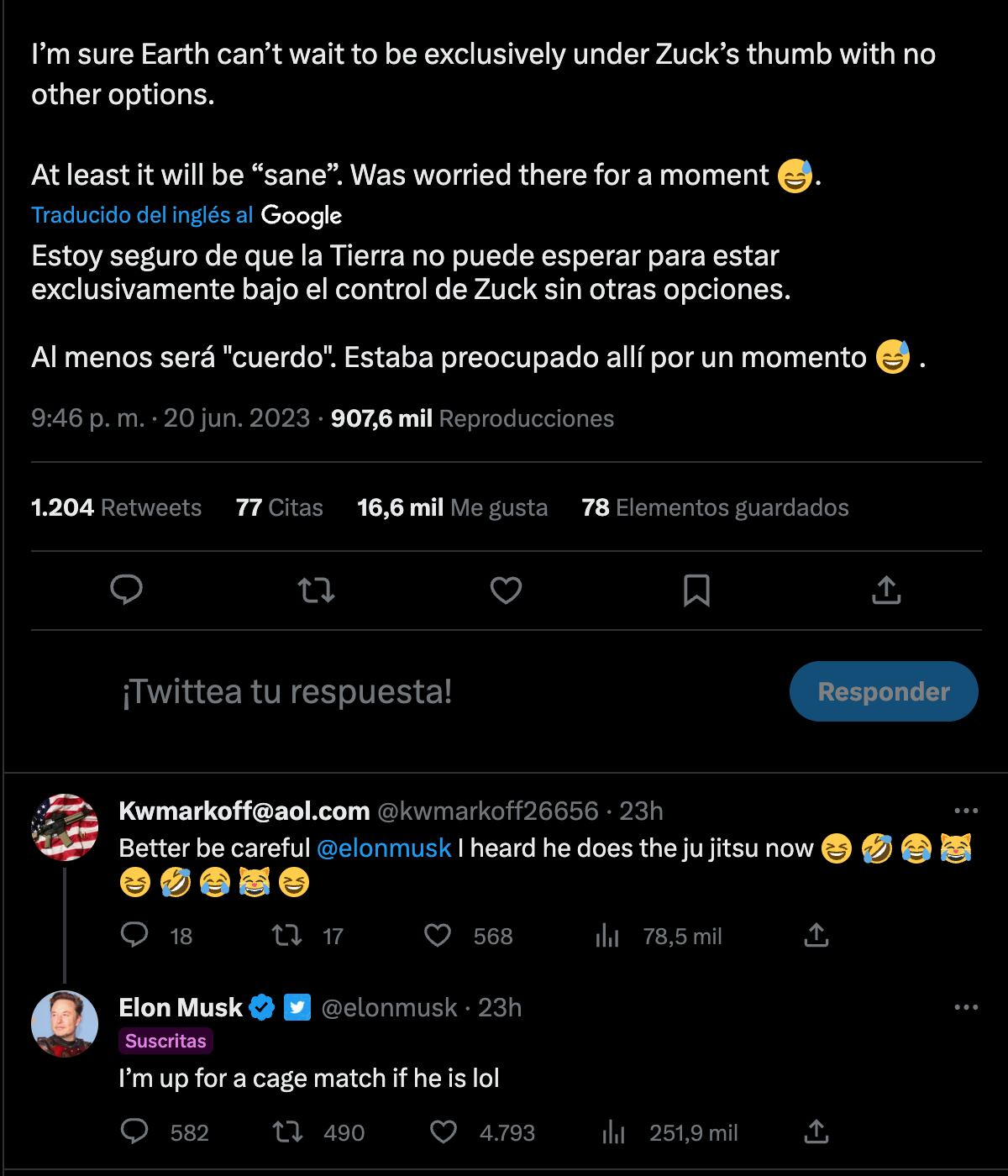 Elon Musk y Mark Zuckerberg, ¿pelearán en jaula?