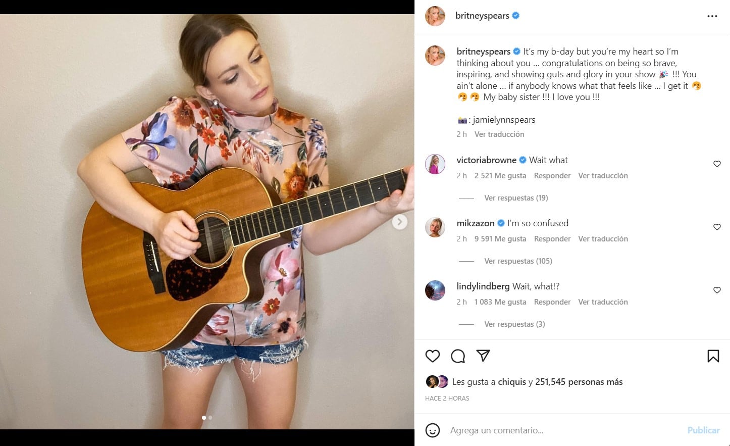Publicación de Britney Spears