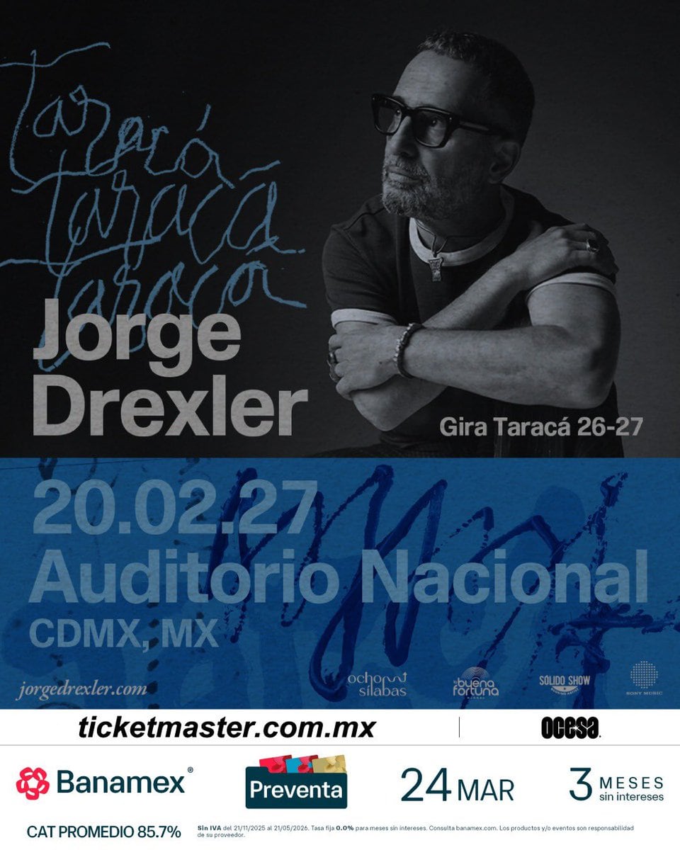 Jorge Drexler: Precio de boletos para el Auditorio Nacional
