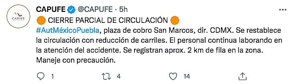 Accidente en caseta San Marcos