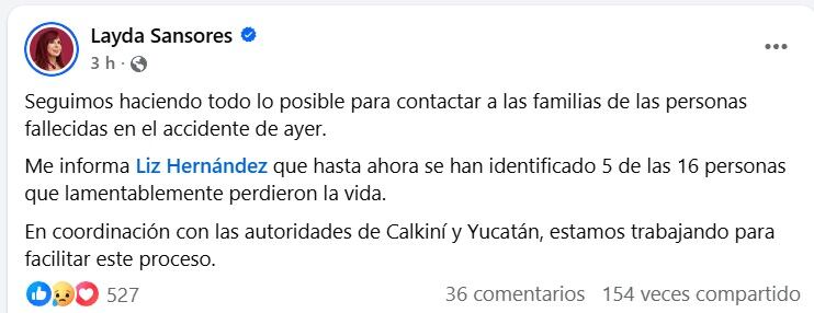 Choque en Mérida-Campeche entre tráiler y taxi colectivo: Elevan cifra de muertos a 16; solo 5 víctimas han sido identificadas