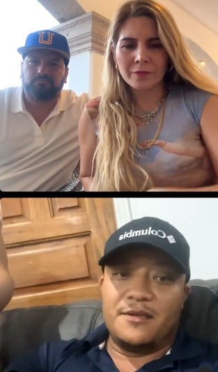 Américo Garza y Karla Panini en conversación con ex de Estefany Mendoza.