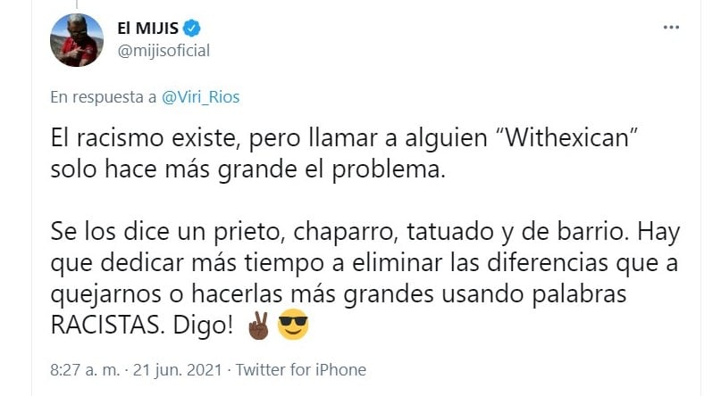 Respuesta de Twitter - @mijisoficial