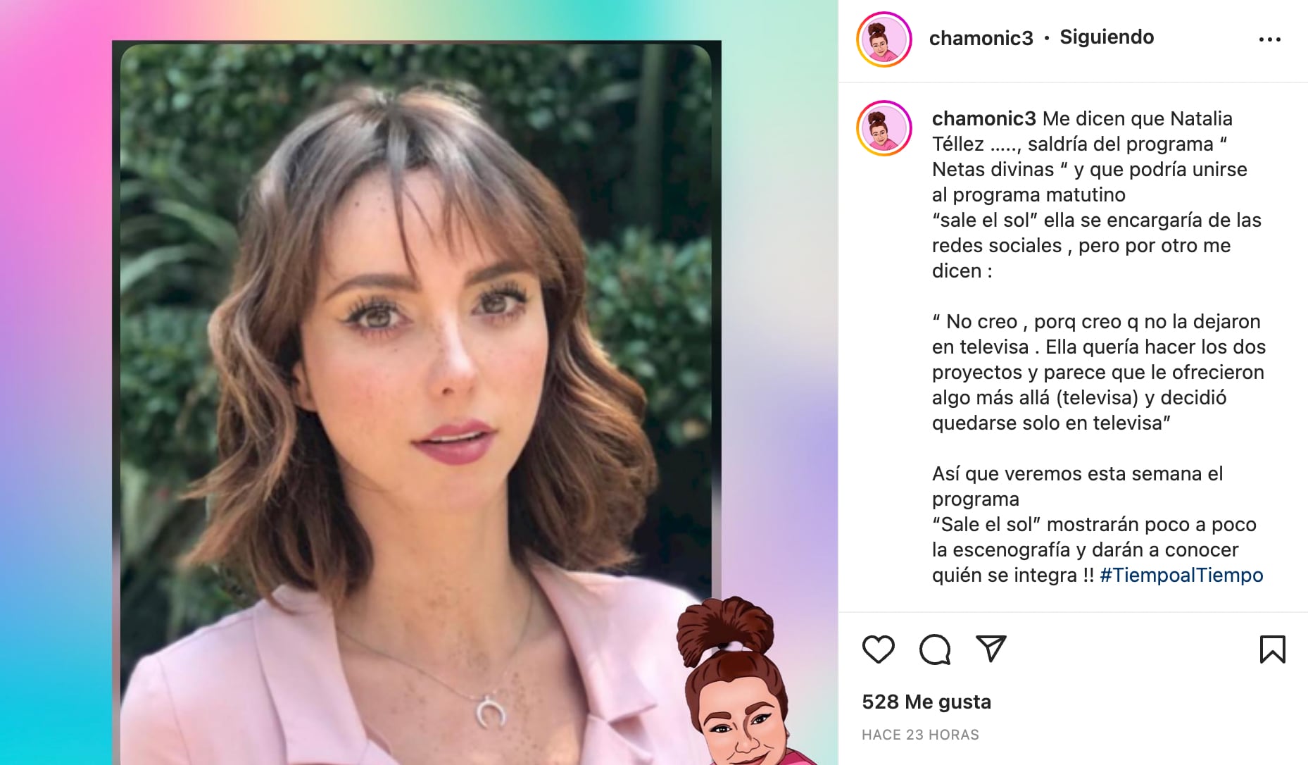 Natalia Téllez dejaría 'Netas Divinas'