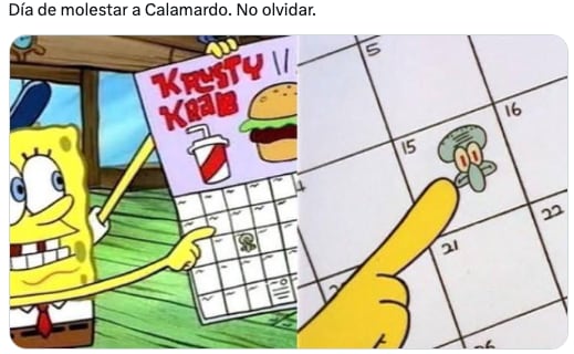 Memes celebran el día de molestar a Calamardo