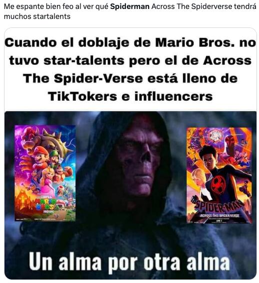 Memes aman y odian a JuanSGuarnizo por estar en el doblaje de Spider-Man: Across the Spider-Verse
