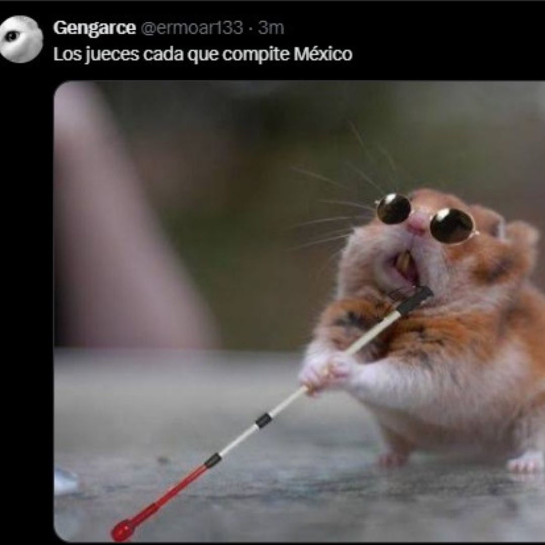 Meme de los jueces en natación artística.