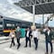 Delfina Gómez acompaña a AMLO a supervisión del Tren Interurbano México–Toluca