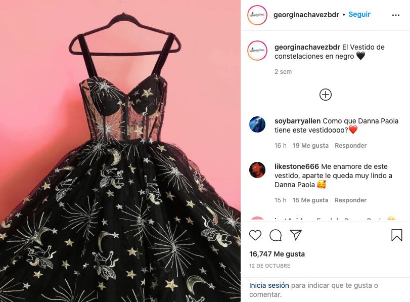 Vestido que usó Danna Paola