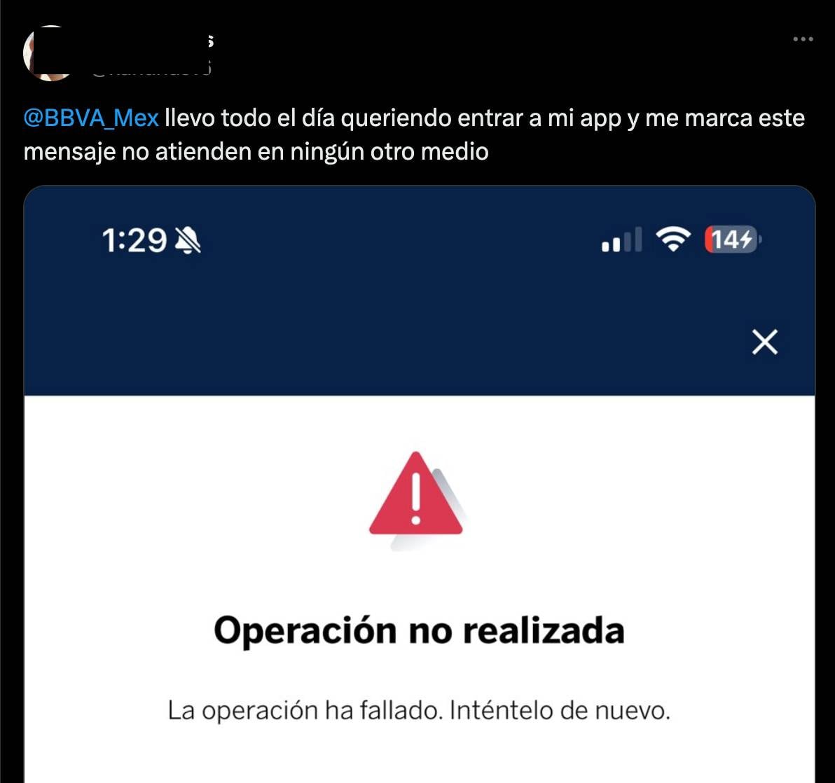 Fallas en BBVA