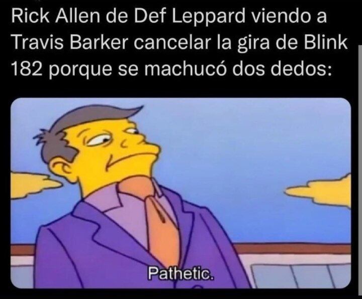 Comparación Travis Barker y Rick Allen