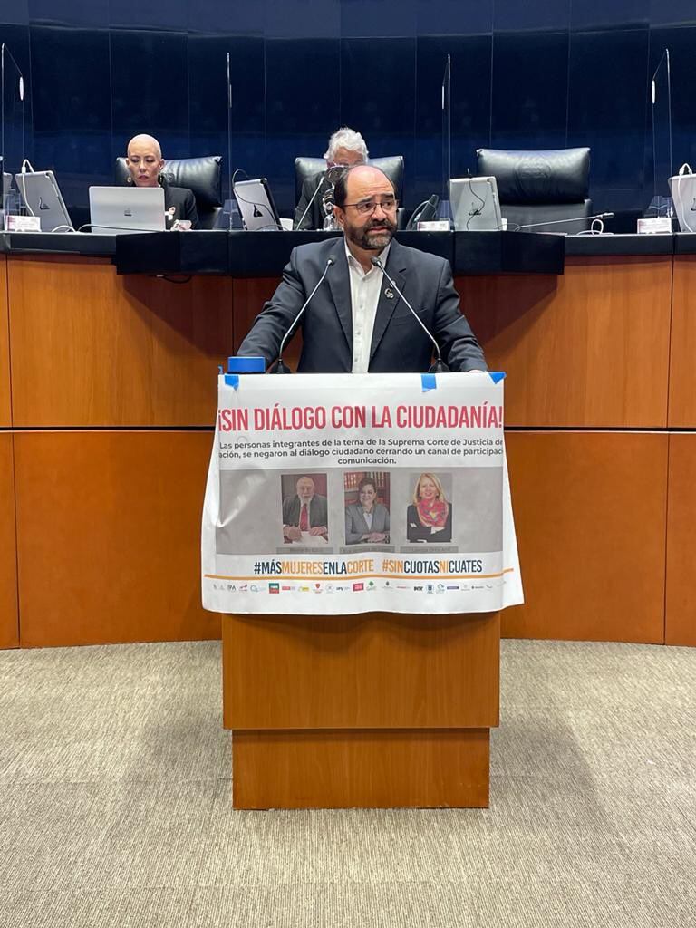 El senador Emilio Álvarez Icaza Longoria se opone a la elegibilidad de los candidatos a la SCJN