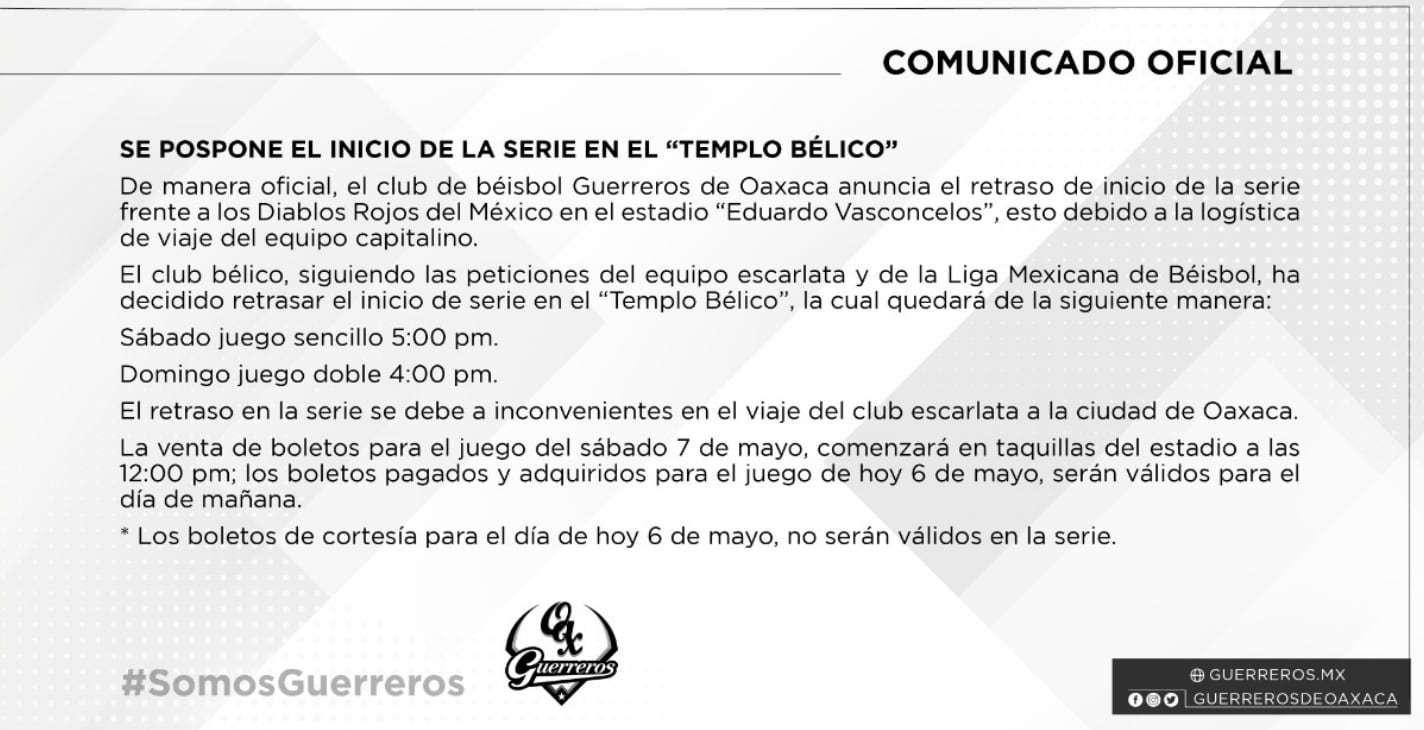 Comunicado de los Guerreros de Oaxaca