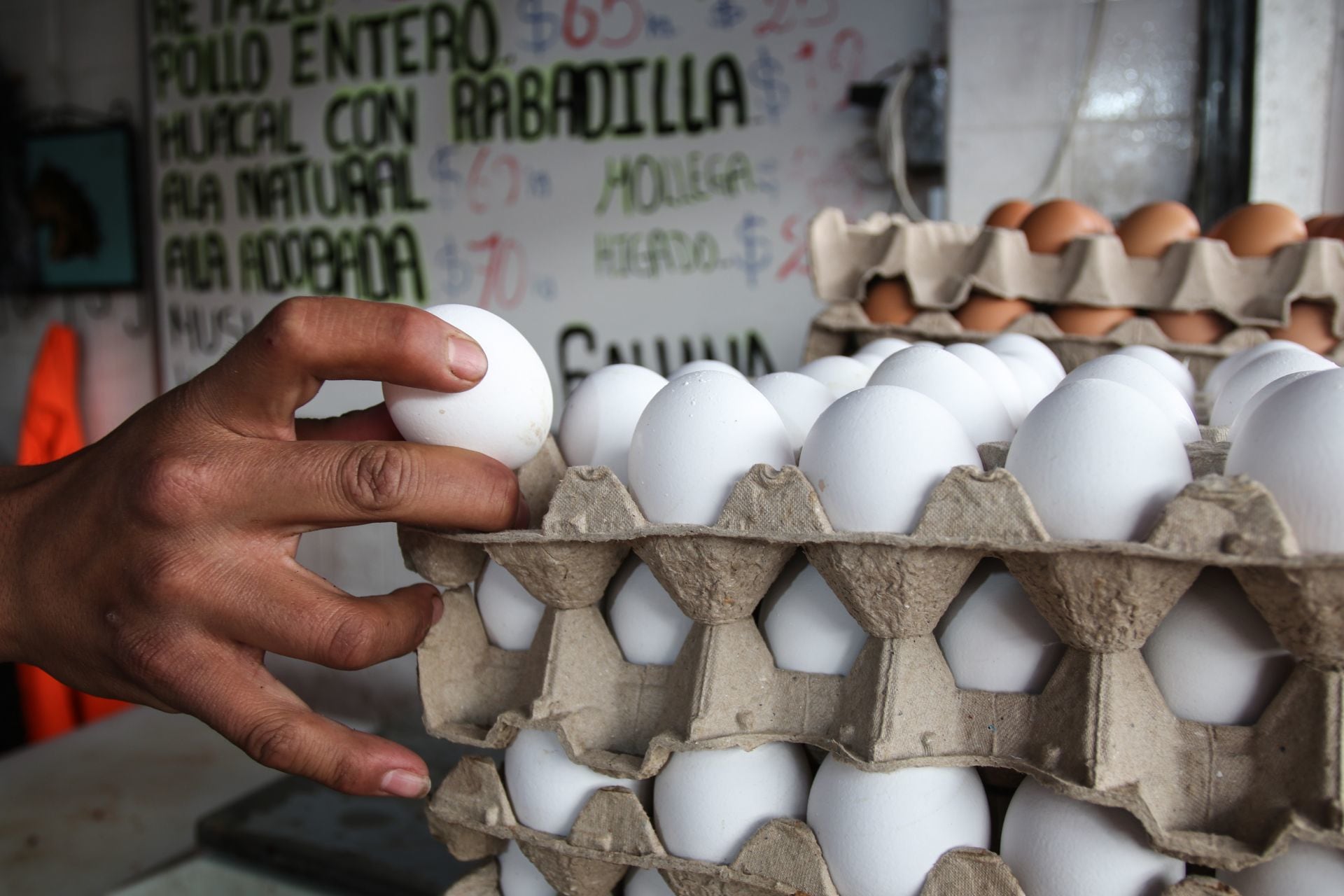 El precio del huevo ha variado desde principios de febrero. En el promedio con la tercera semana ya bajó a 45.50 pesos, según datos del Servicio Nacional de Información e Integración de Mercados de la Secretaría de Economía.