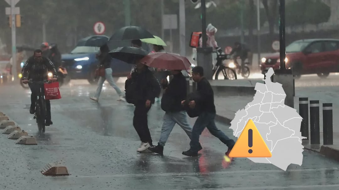 CDMX activa Alerta Amarilla en las 16 alcaldías por lluvias fuertes y posible granizo