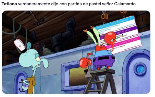 Memes de Tatiana y sus precios