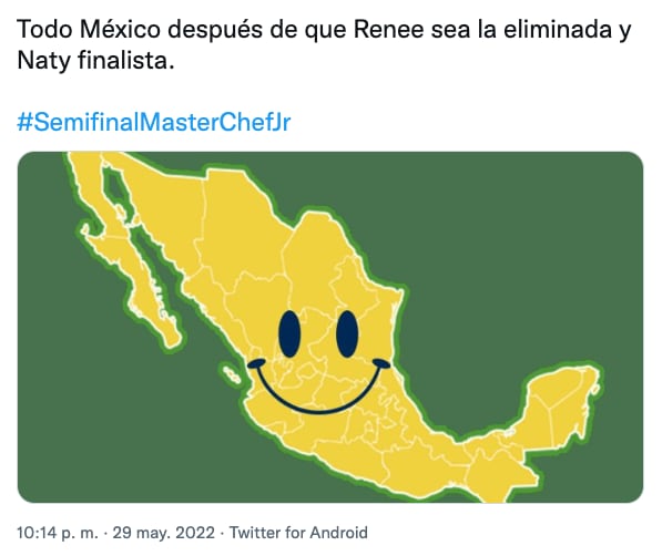 Meme de Naty finalista en MasterChef Junior 2022