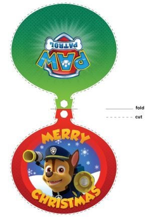 Esferas de Paw Patrol navideño de Chase