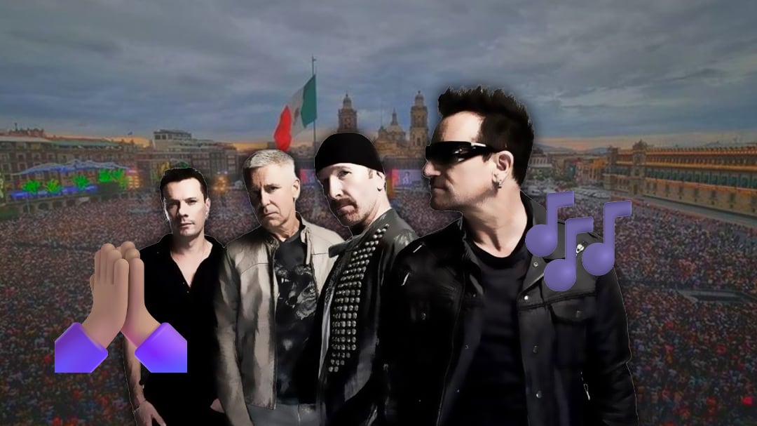 Clara Brugada invita a U2 a tocar en el Zócalo de CDMX