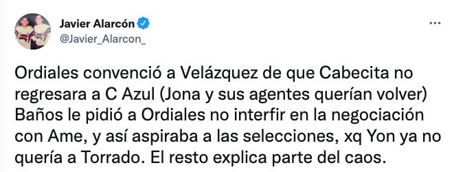 Javier Alarcón (Foto: Twitter)