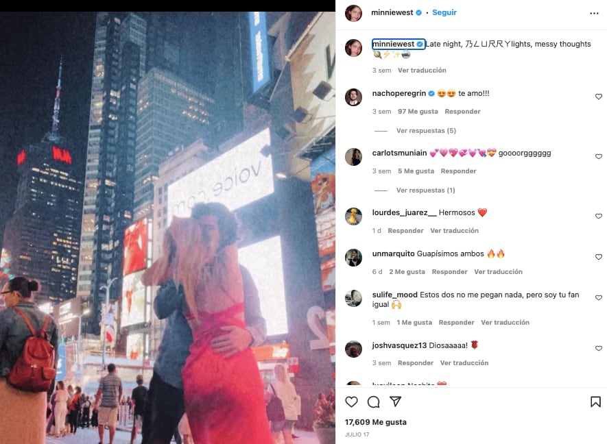 Minnie West con Nacho Peregrin