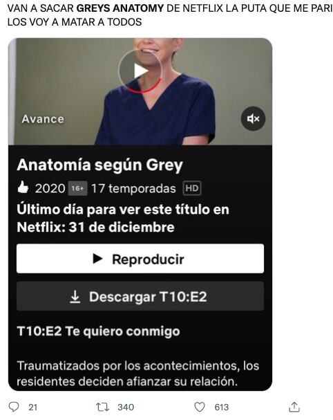 Grey's Anatomy dejará de estar en Netflix