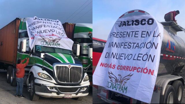 Bloqueo en la carretera Monterrey-Saltillo