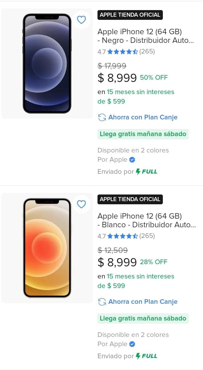 Mercado Libre: canje celulares