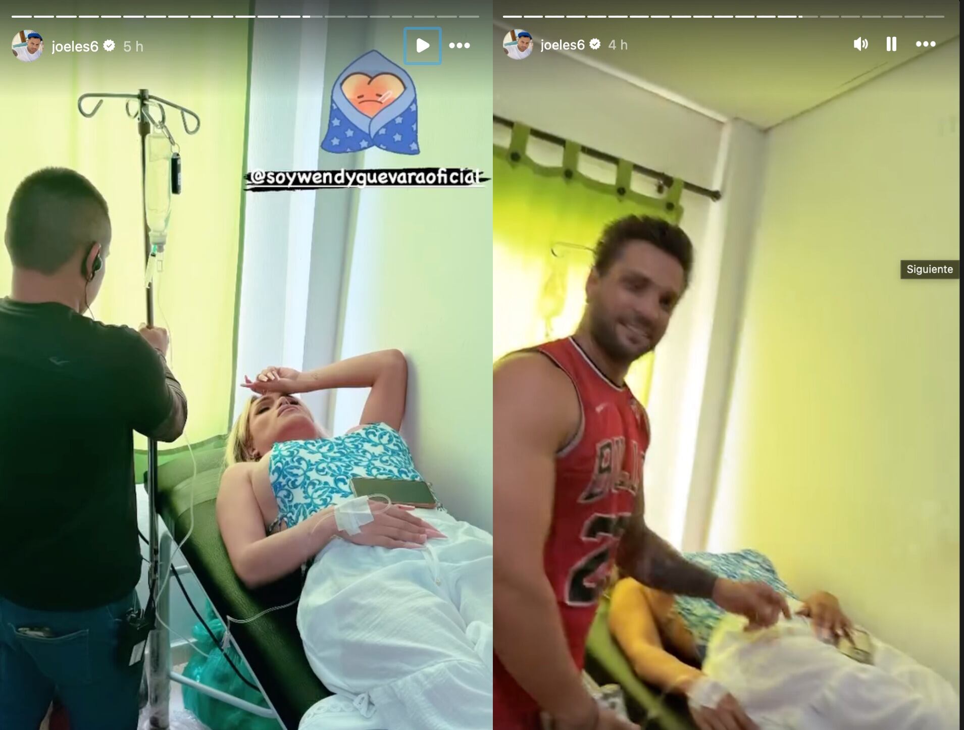 Nicola Porcella no se separó de Wendy Guevara mientras estuvo en la enfermería