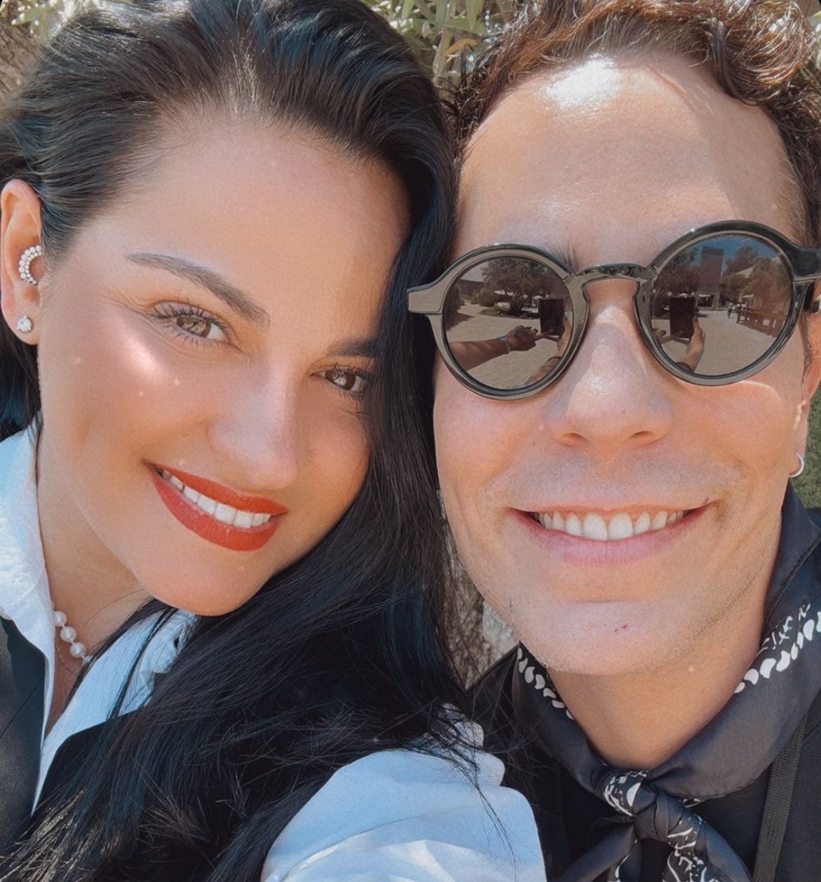 Maite Perroni con Christian Chávez.