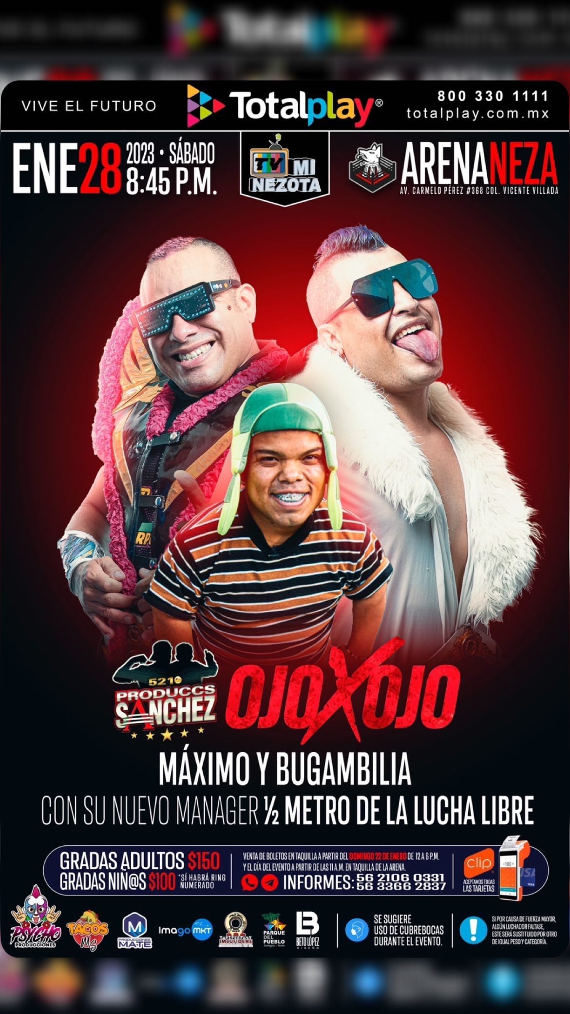 Medio Metro debuta en la Lucha Libre