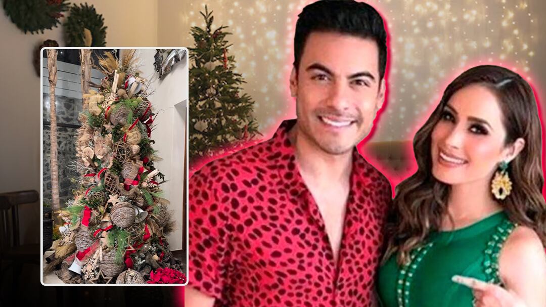 Cynthia Rodríguez y Carlos Rivera eligieron un árbol de Navidad en honor a León y lo tacharon de “horrible”